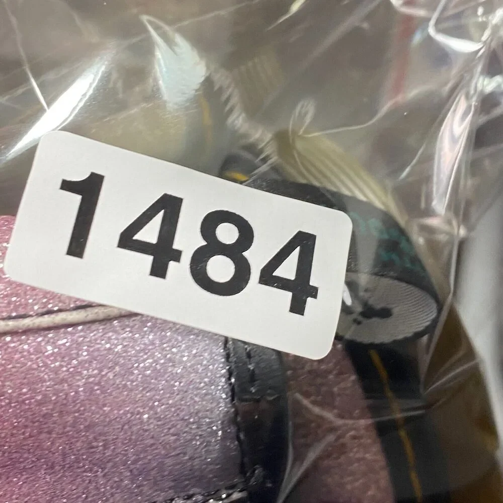 Dr. Martens Boots 1460 Girls 13 Pink Ombre Glitter Lace Up Combat Shoes - Picture 12 of 12